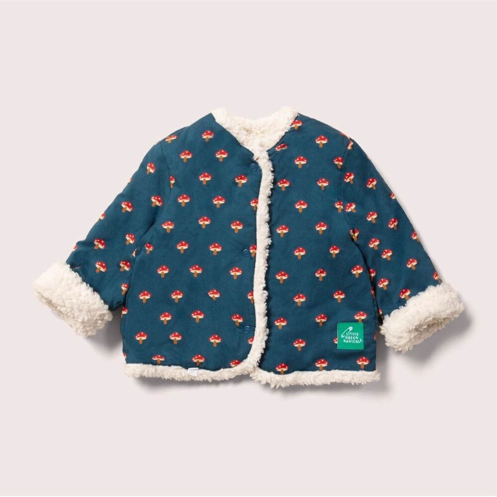 Little Green Radicals Organic Toadstools Reversible ‘Cosy’ Jacket 3-4 Yrs